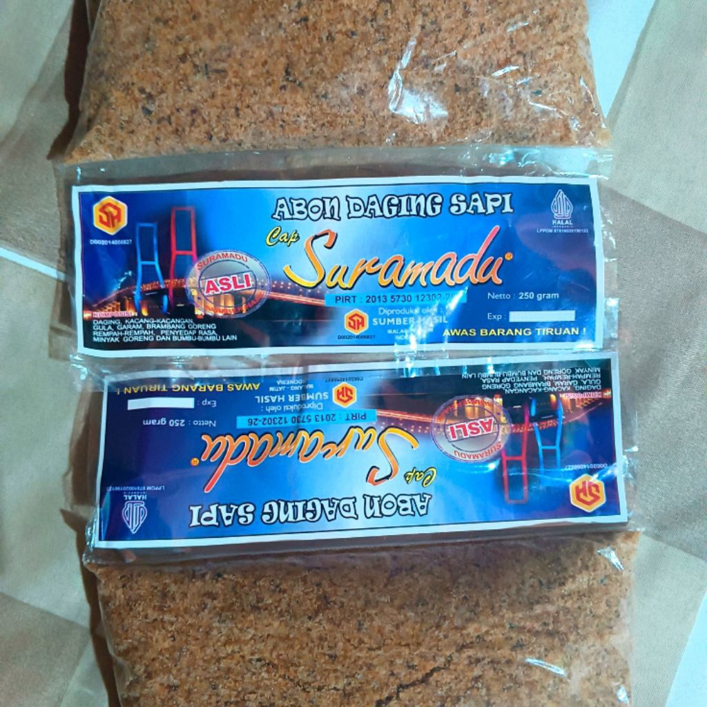 Jual Abon Sapi Murah Merek Burung Walet Dan Suramadu Kemasan 250gr ...