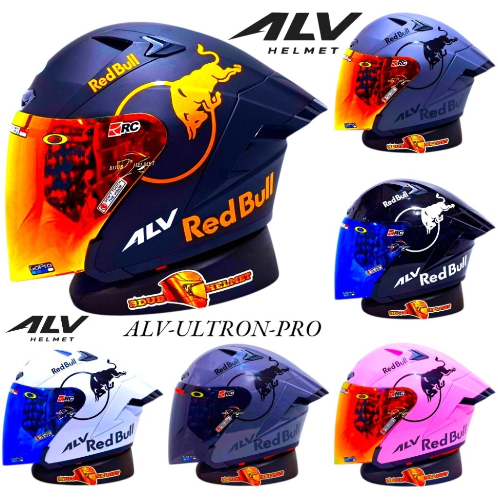 Jual Helm ALV PRO | ALV Ultron PRO paket ganteng red-bull | Shopee ...