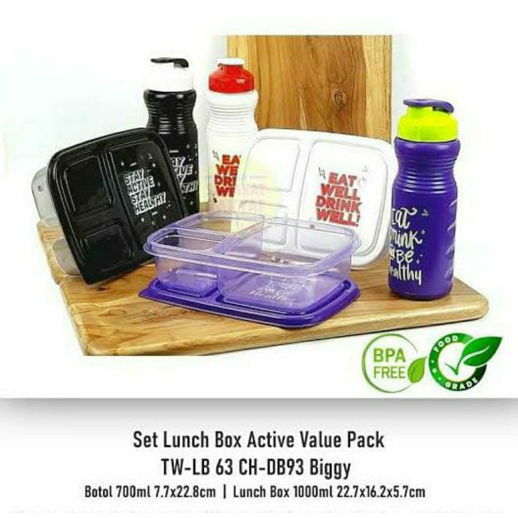 Jual LUNCH BOX ACTIV VALUE PACK/PAKET TEMPAT MAKAN | Shopee Indonesia