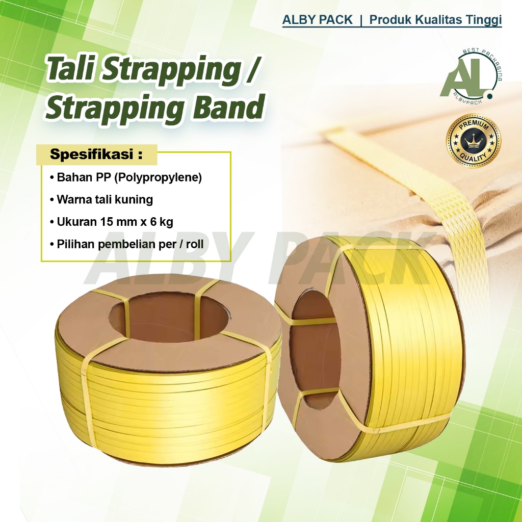 Jual Tali Packing Strapping Band Tali Banding Tali Packing Klem 15 MM ...