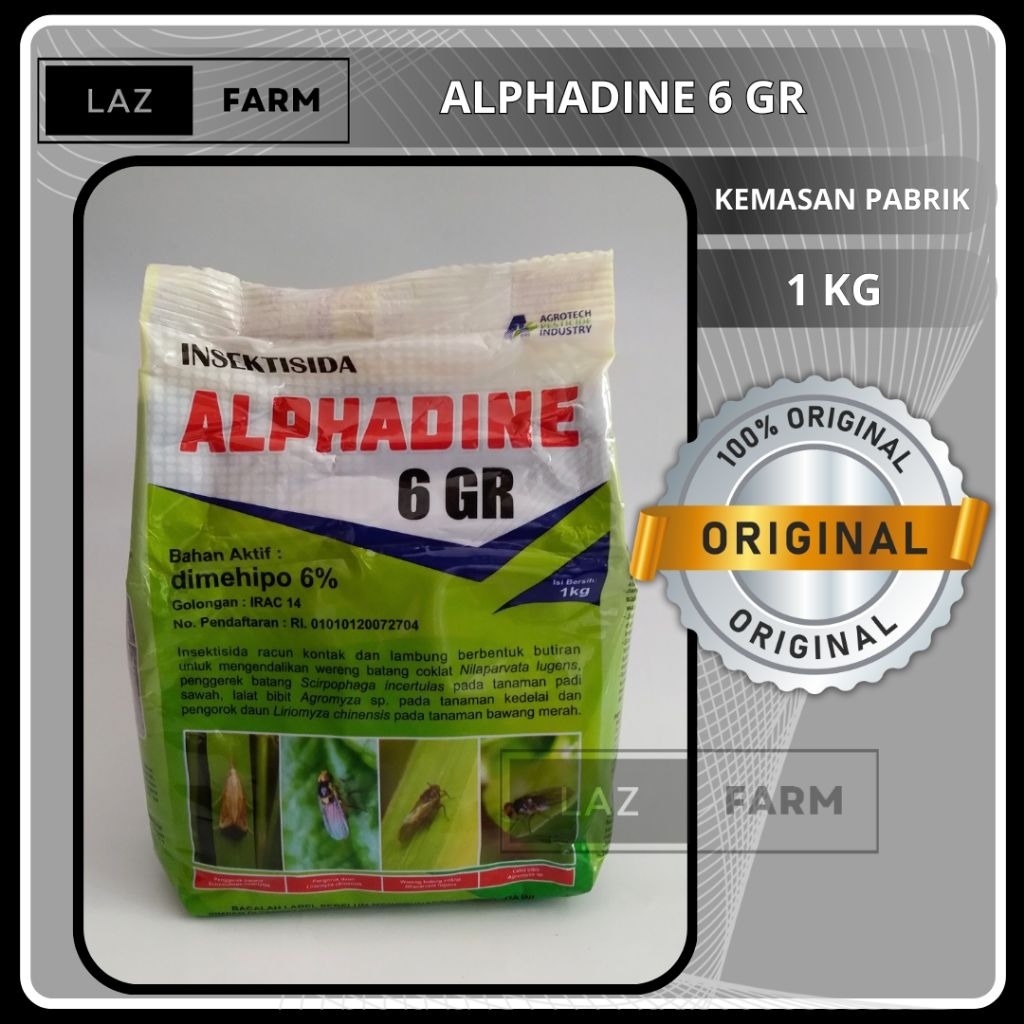 Jual INSEKTISIDA TABUR ALPHADINE 6GR 1 KG KEMASAN PABRIK ORIGINAL ...