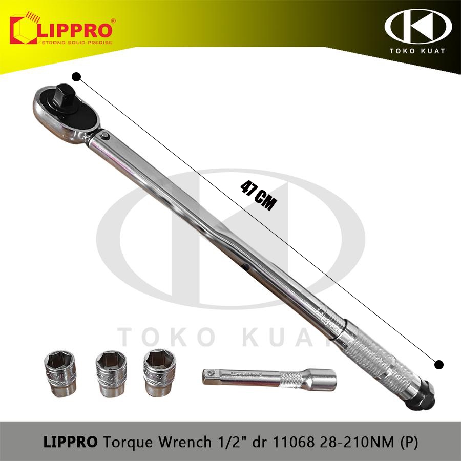 Jual Torque Wrench LIPPRO Kunci Torsi momen Gagang Socket 1/2