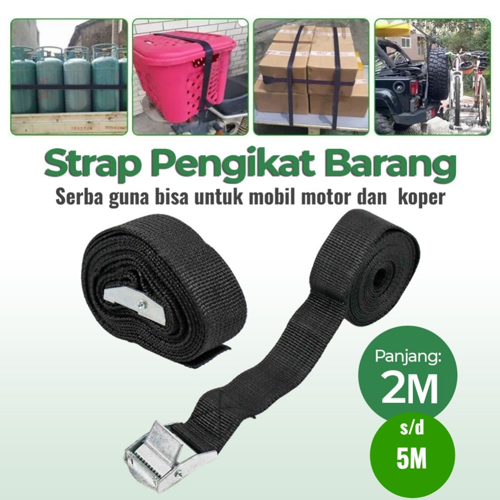 Jual Tali Ikat Bagasi Motor Mobil Cargo Strap Packing Pengikat Barang ...