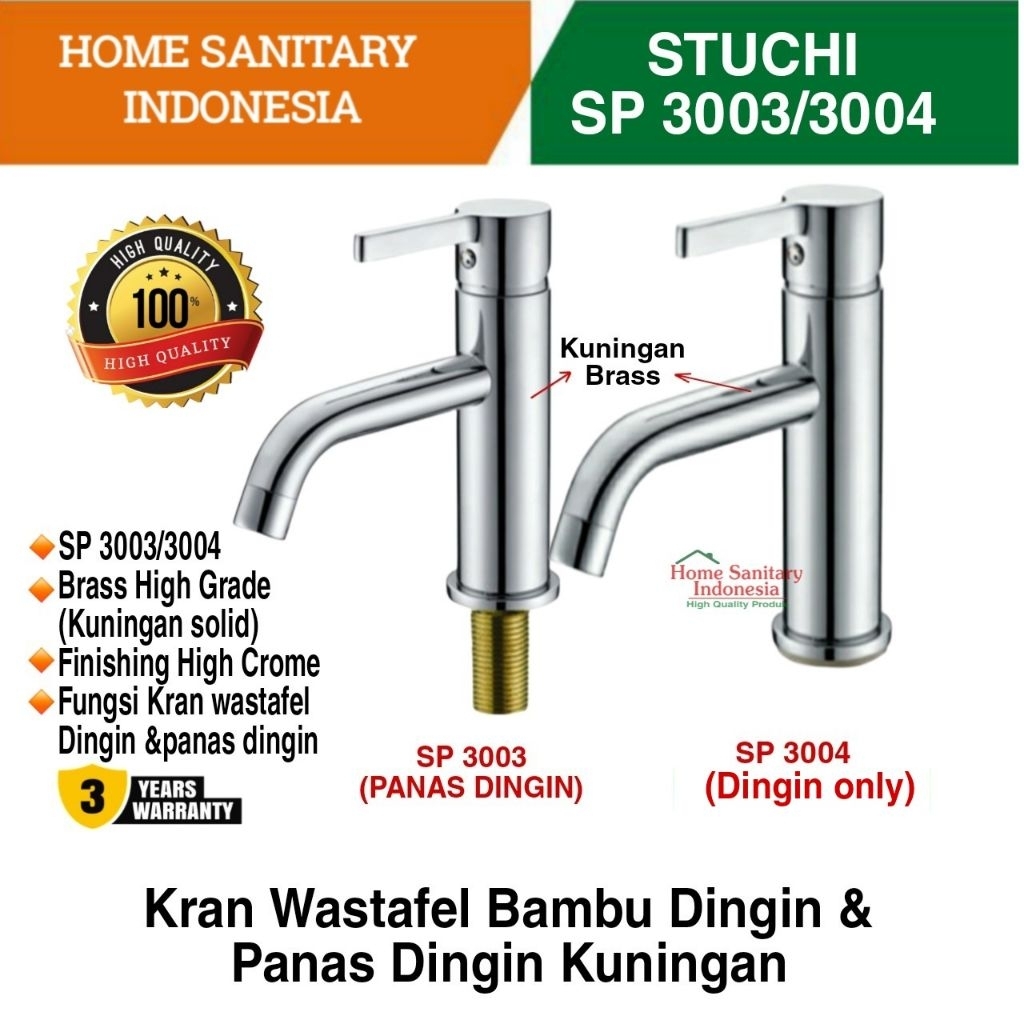 Jual HSI | STUCHI SP 3003 / SP 3004 Kran Wastafel Bambu Tinggi Keran ...