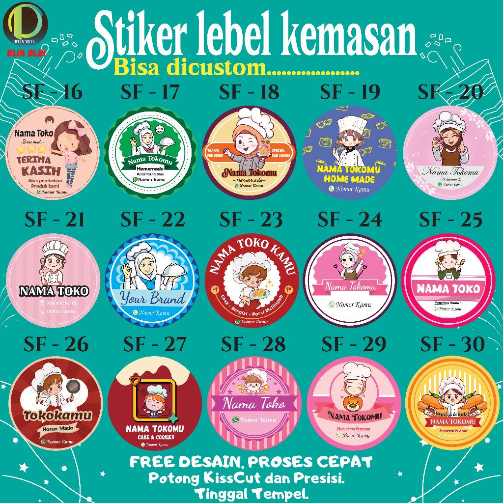 Jual Sticker Lebel Kemasan, Stiker Custom, Stiker Cutting Tinggal ...