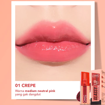 OMG OH MY GLAM Glassy Lip Tint 2g Lip Tint Warna Intense Tahan 12 Jam NEW SHADES