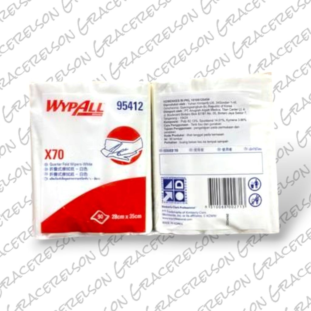 Jual Wypall x70 wypall x 70 wipers kimberly clark 95412 (per pax ...