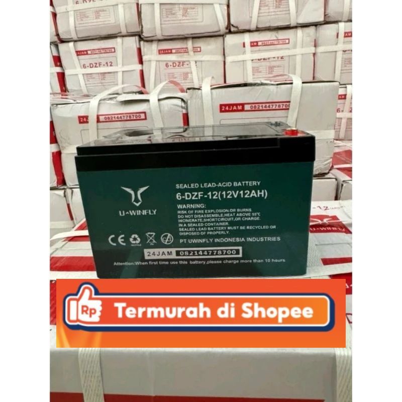 AKI SEPEDA LISTRIK UWINFLY  / BATERAI SEPEDA LISTRIK UWINFLY TIANNENG 12V/12AH Garansi 6 Bulan
