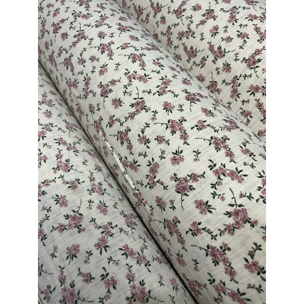 Jual KAIN CRINGKLE MOTIP BUNGA CAMILA KOREAN VINTAGE BRANDED COD ...