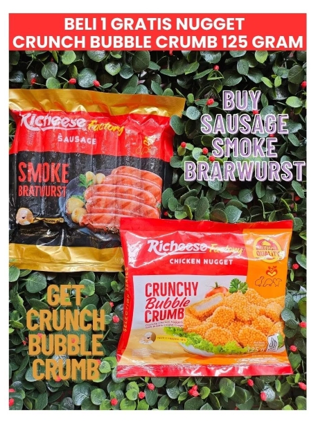 Jual RICHEESE FACTORY SAUSAGE SMOKE BRATWURST BELI 1 GRATIS NUGGET ...