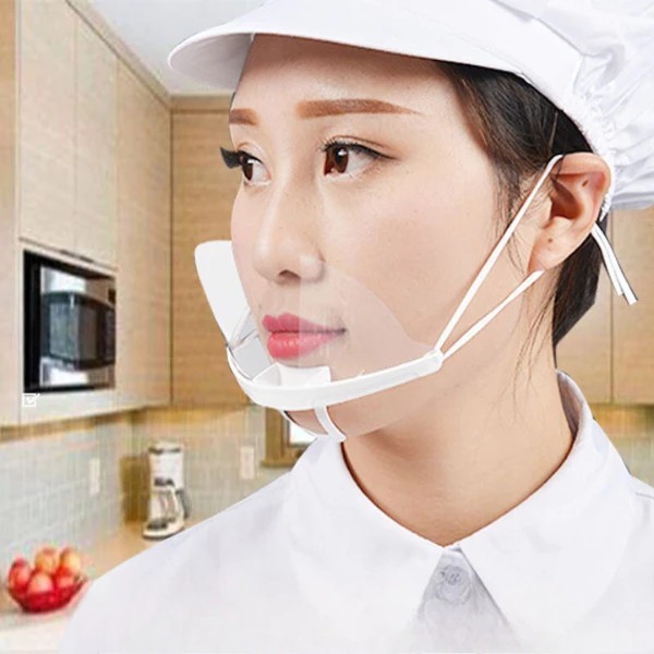 Jual Kitchen Mask Masker Transparan Plastik Mika Penutup Mulut | Shopee ...