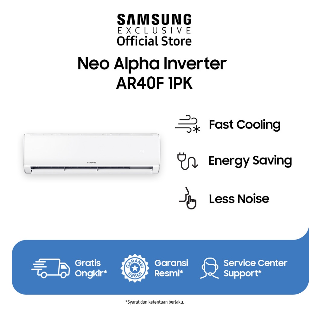 Jual Samsung Neo Alpha Inverter AC 1PK AR40F | Fast Cooling | Less ...