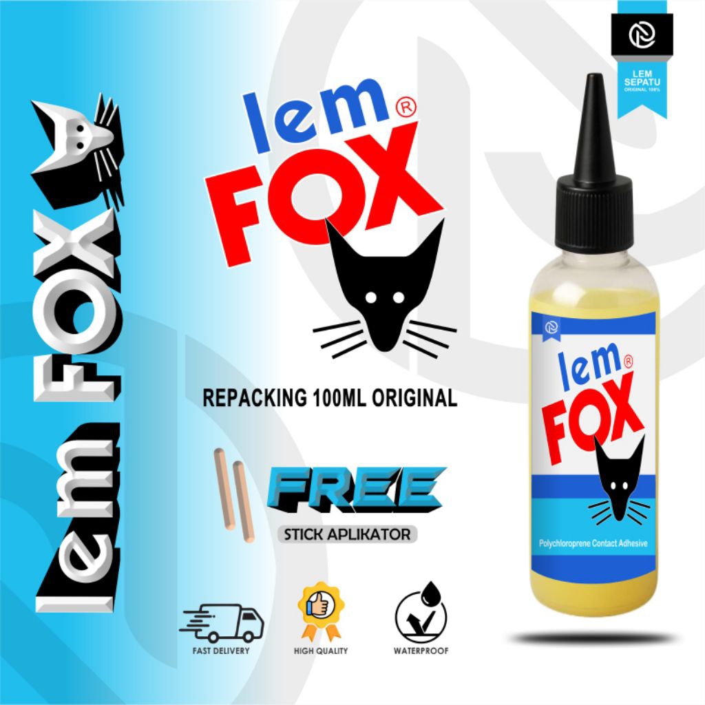 Jual Lem sepatu super kuat/LEM FOX ORIGINAL/Lem sepatu Repacking 100ml ...