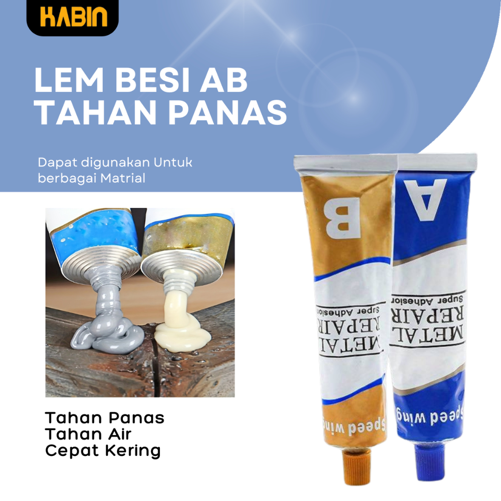 Jual Lem Epoxy AB Penambal Steel Metal Radiator Lem Anti Bocor Metal ...