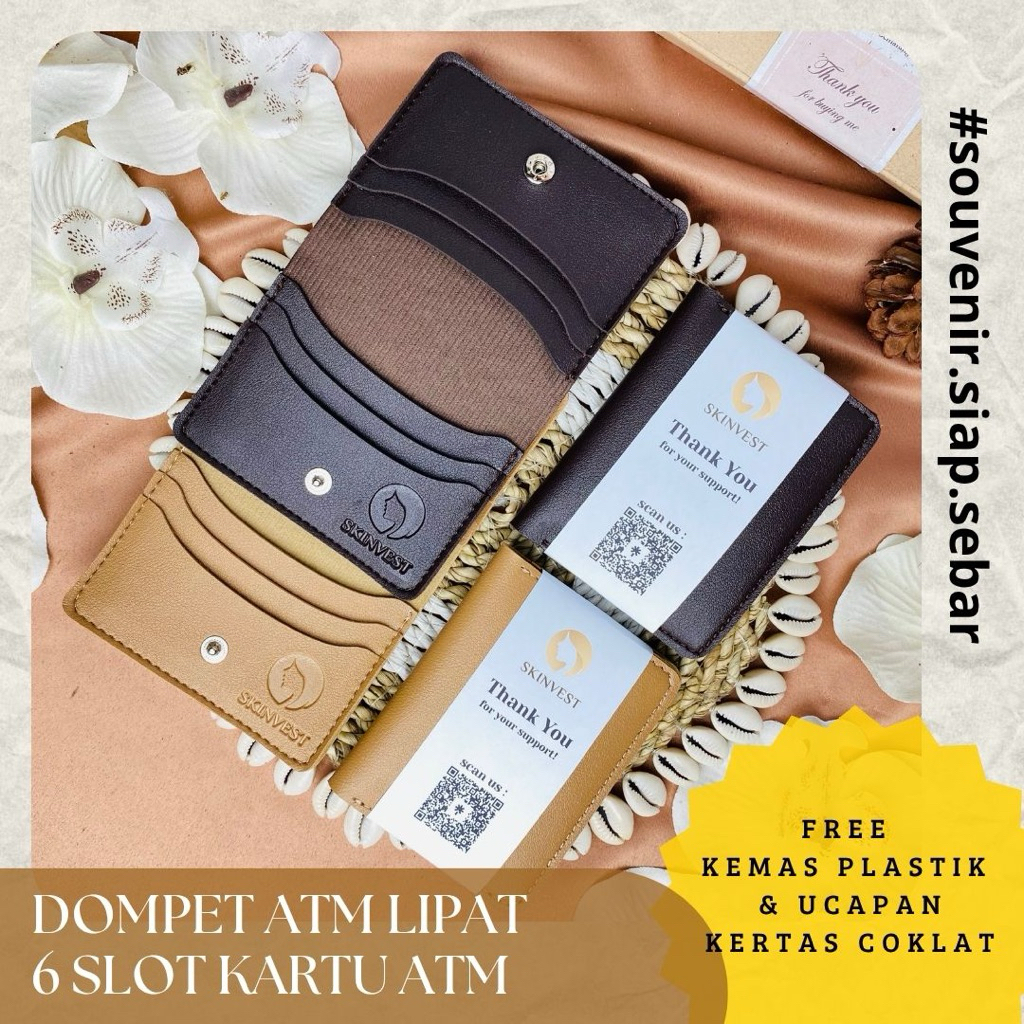 Jual Souvenir pernikahan unik & estetik Dompet ATM LIPAT / Dompet Kartu ...