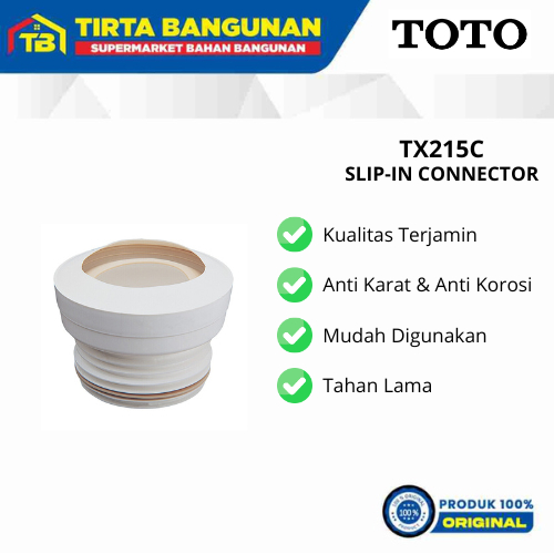 Jual TOTO TX215C SLIP-IN CONNECTOR ORIGINAL TOTO / GASKET CLOSET ...