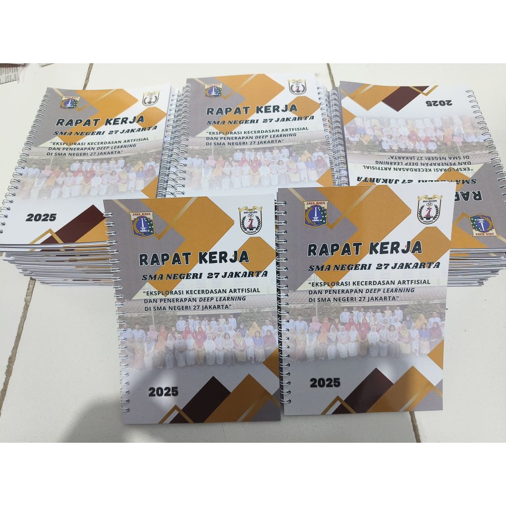 Jual Notebook/notes spiral custom A5 isi 100 lembar garis/polos ...