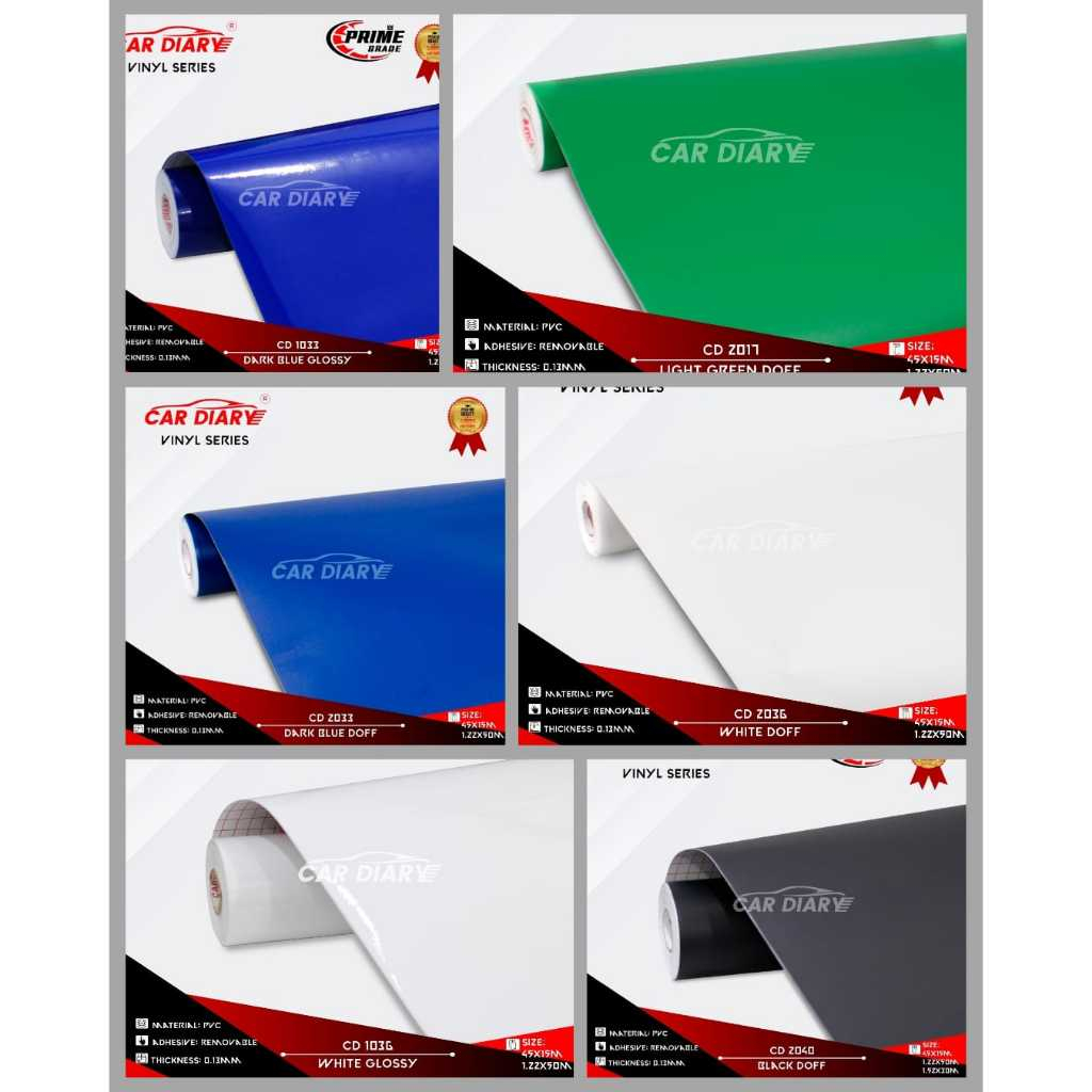 Jual STIKER MERK CAR DIARY VINYL SERIES UK. L 122 CM X P 50 CM | GLOSY ...