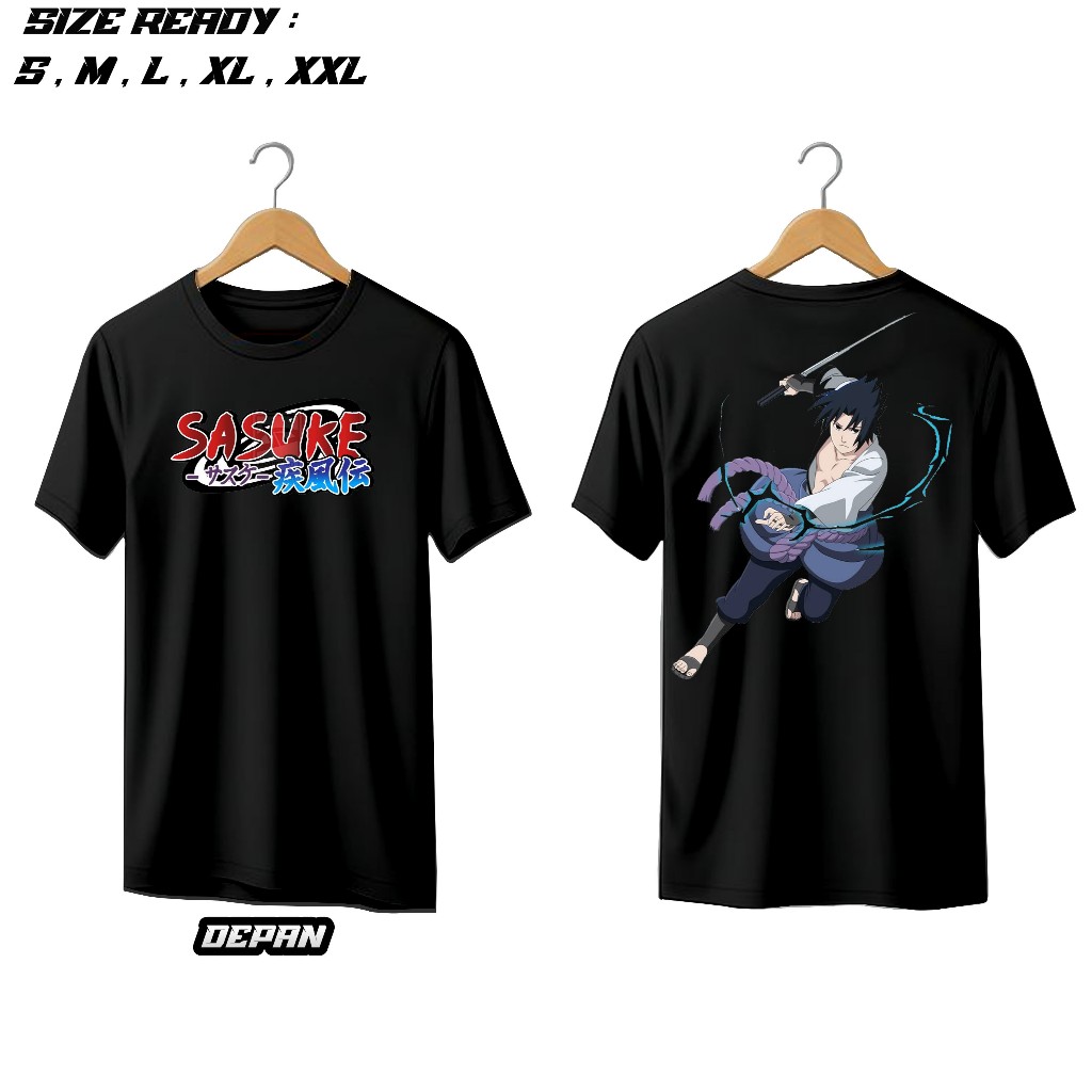 Jual UCHIHA SASUKE NRT03# BAJU ANIME JEPANG Kaos Anime Cotton Combed ...