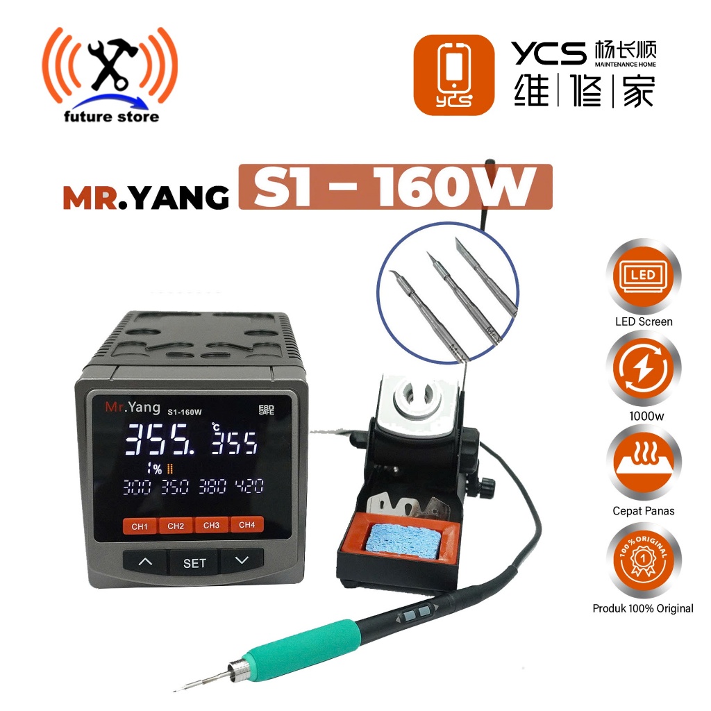 Jual YCS S1-160W SOLDERING STATION (EU) - YCS MR.YANG S1-160 ULTRA (EU ...