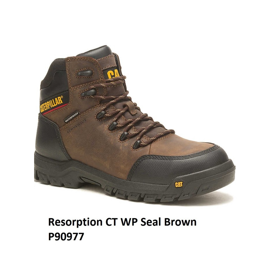 Jual Caterpillar Safety Shoes Resorption CT WP Seal Brown P90977 ...