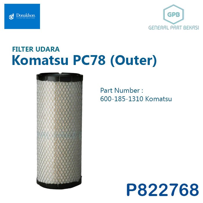 Jual Filter Udara Komatsu PC78 6001851310 (Outer) Donaldson P822768 ...