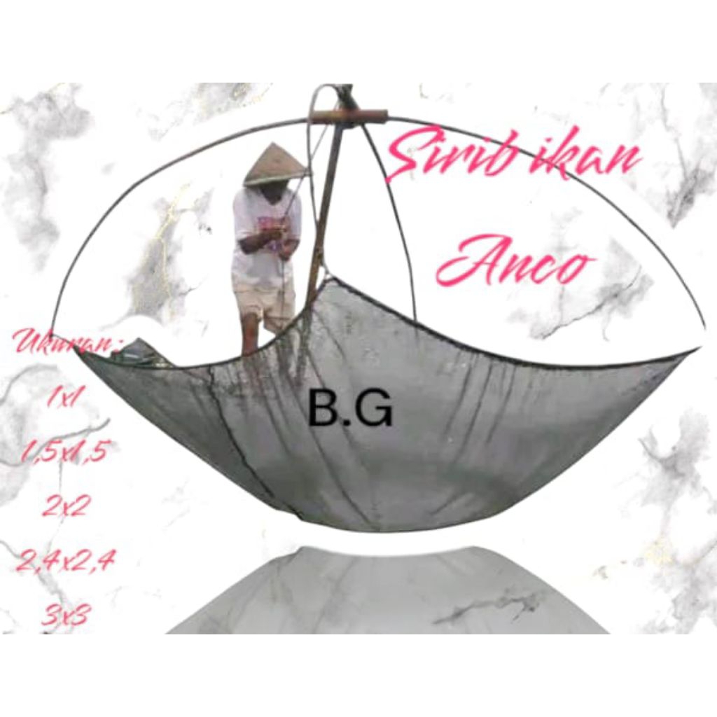 Jual sirib ikan/anco bahan RK impor super ,terbaik 2x2 meter | Shopee ...
