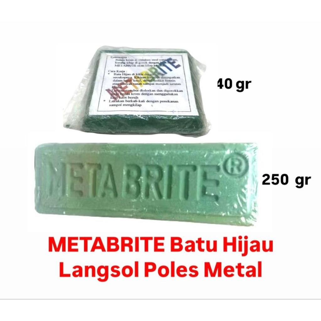 Jual METABRITE Batu Hijau Poles Metal LANGSOL | Shopee Indonesia