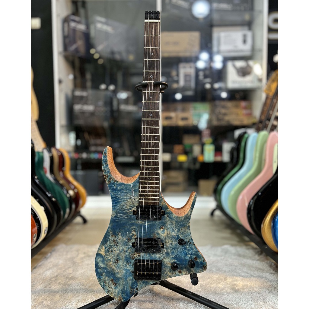 Jual Grote GTWT-01 Headless Electric Guitar 6 String Blue Made In China ...