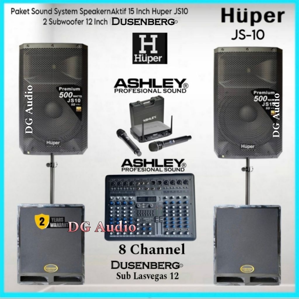 Jual Paket Sound System Speaker 15 Inch Huper JS10 Original 2 Unit ...