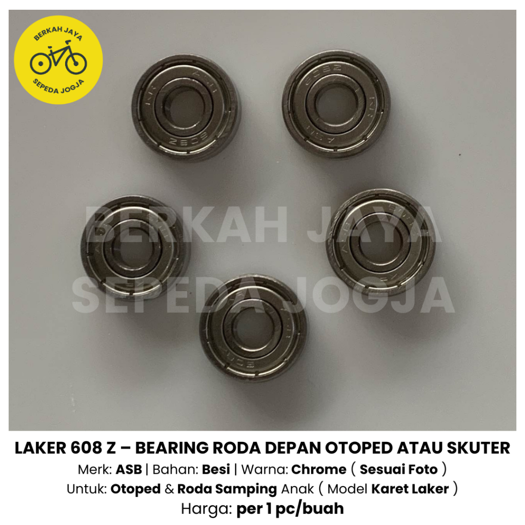 Jual Bearing Laker Roda Otoped Skuter Anak 608 Z Roda Samping Karet ...
