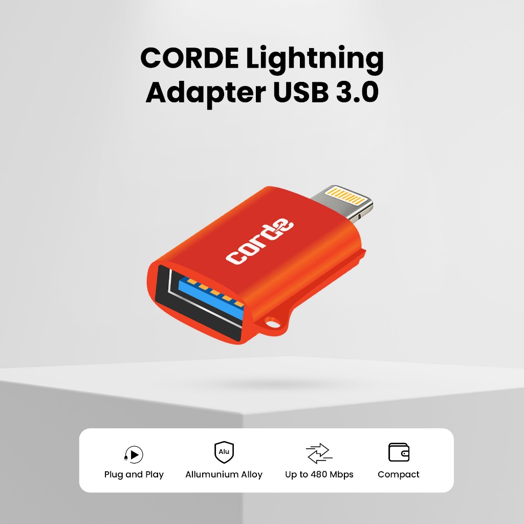 Jual OTG iPhone iPad Lightning USB Adapter Support Flashdisk Mouse