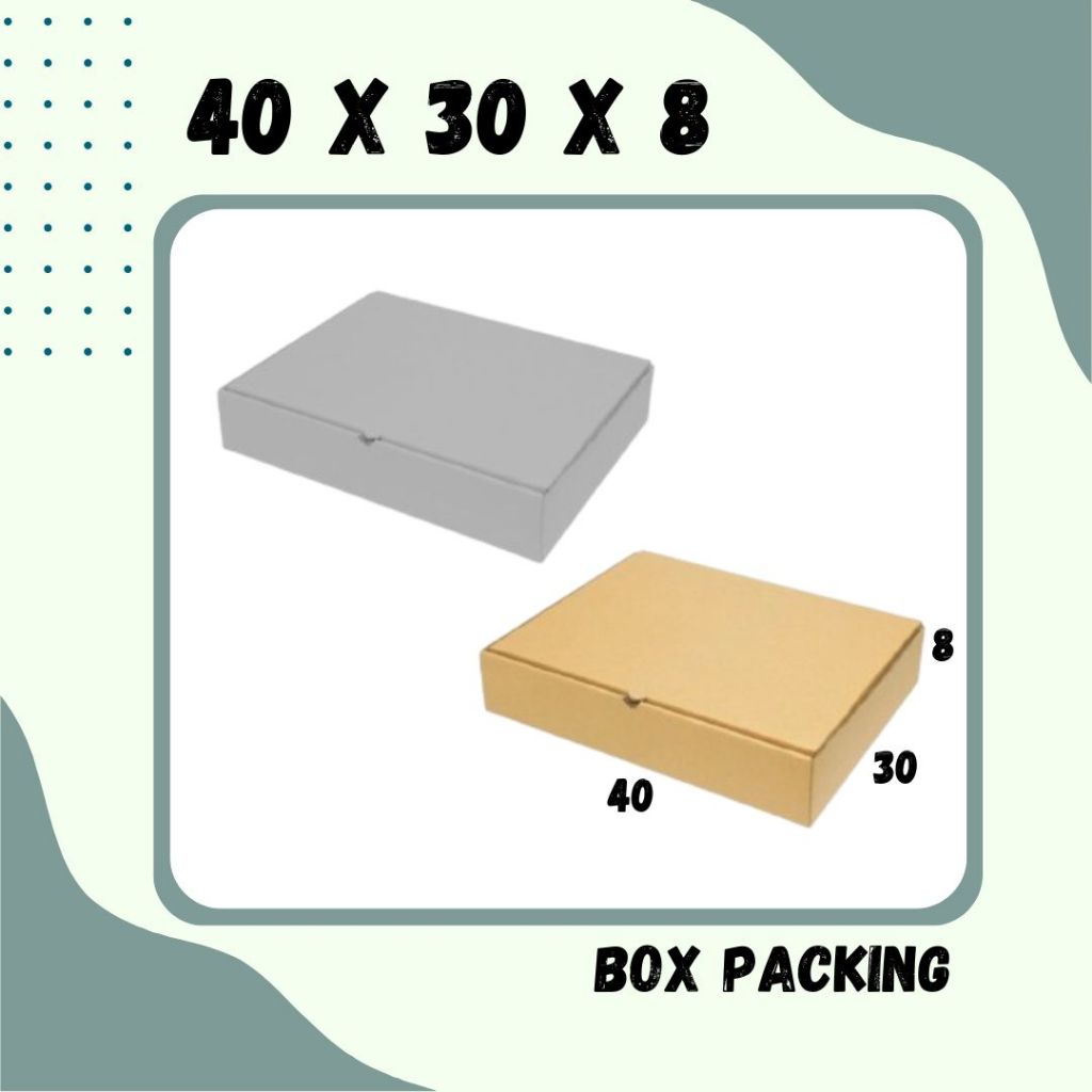 Jual Box Packing 40x30x8 LD Dus Kemasan ROBIN Packing Karton Kotak Topi ...