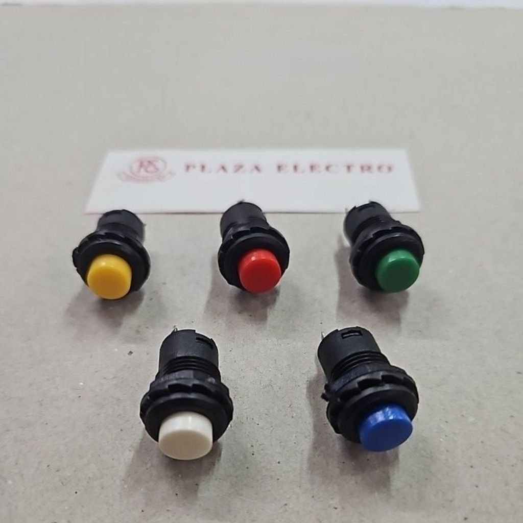 Jual SWITCH PUSH BUTTON SAKLAR PUSH ON OFF BULAT PLASTIK 2 PIN 3A 125V ...
