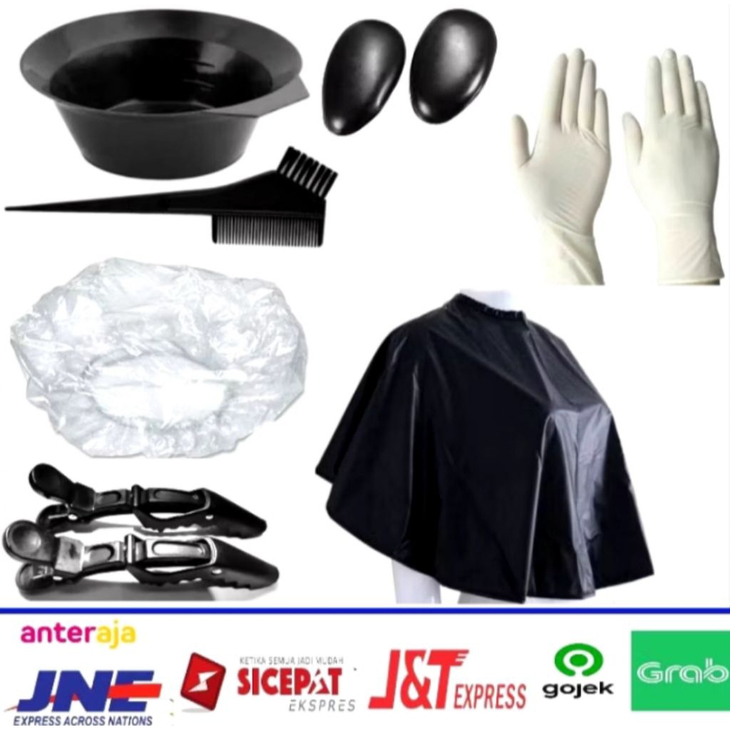 Jual perlengkapan alat cat rambut mangkok cat, sisir cat,jepit rambut ...