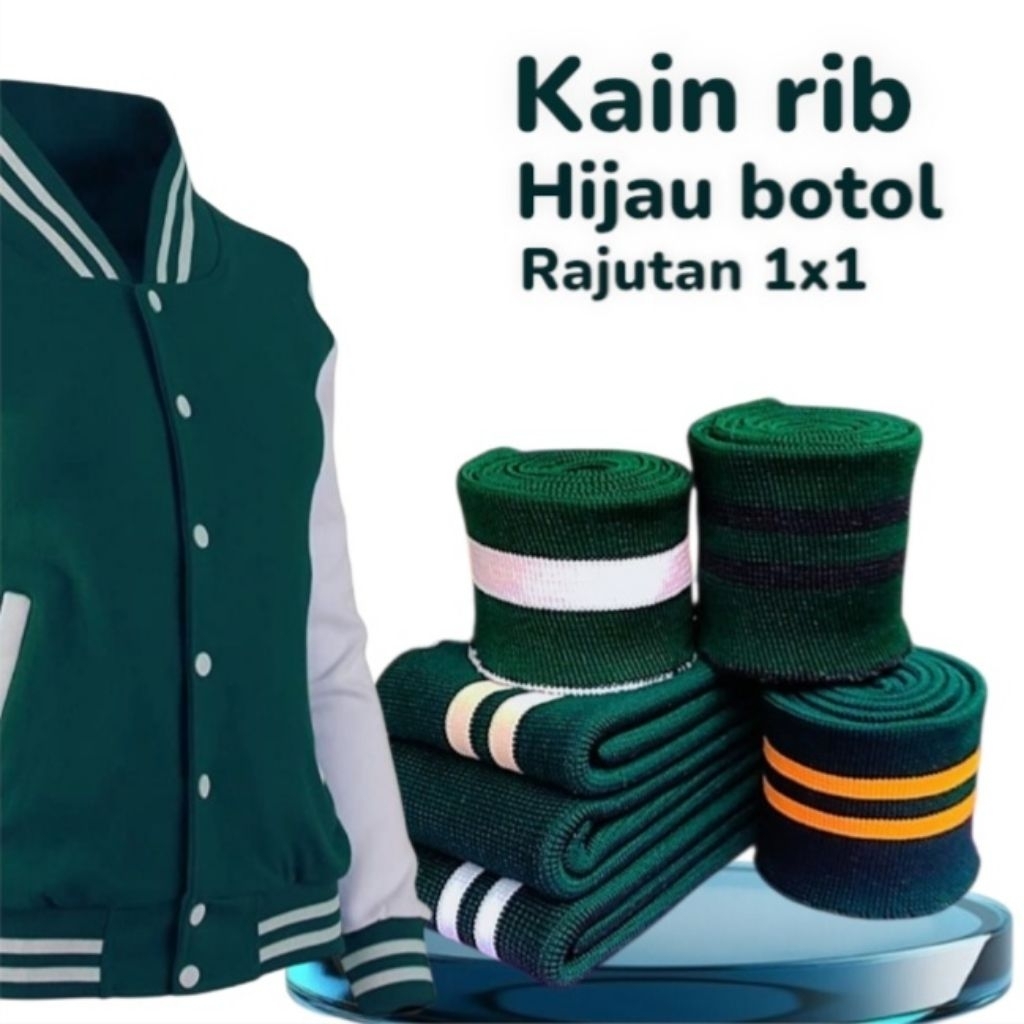 Jual 10 lembar/150cm kain rib jaket untuk bagian lengan kerah pinggang ...
