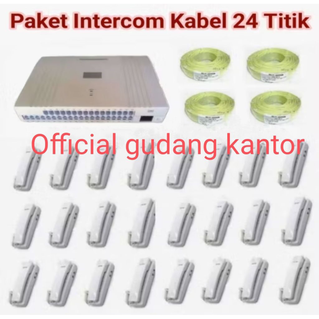 Jual Intercom / Paket Intercom Kabel 24 Channel + Kabel | Shopee Indonesia