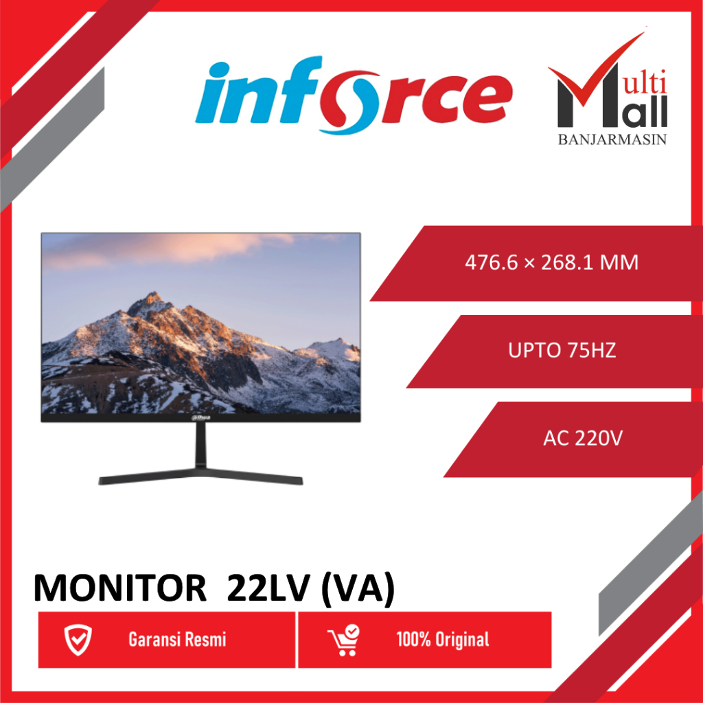 Jual Inforce Monitor 22LS (IPS) dan 22LV (VA) Bezel Less VGA + HDMI ...
