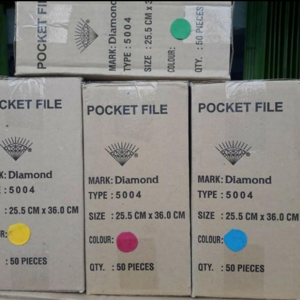 Jual Map Diamond 5004 / Map Pocket File ( 1 dus isi 50 pcs ) | Shopee ...