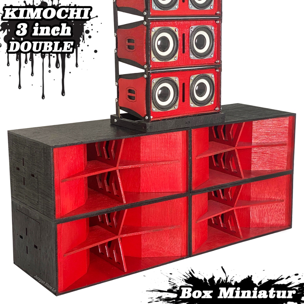 Jual Box Speaker Miniatur KIMOCHI 3 INCH Double Merah | Shopee Indonesia