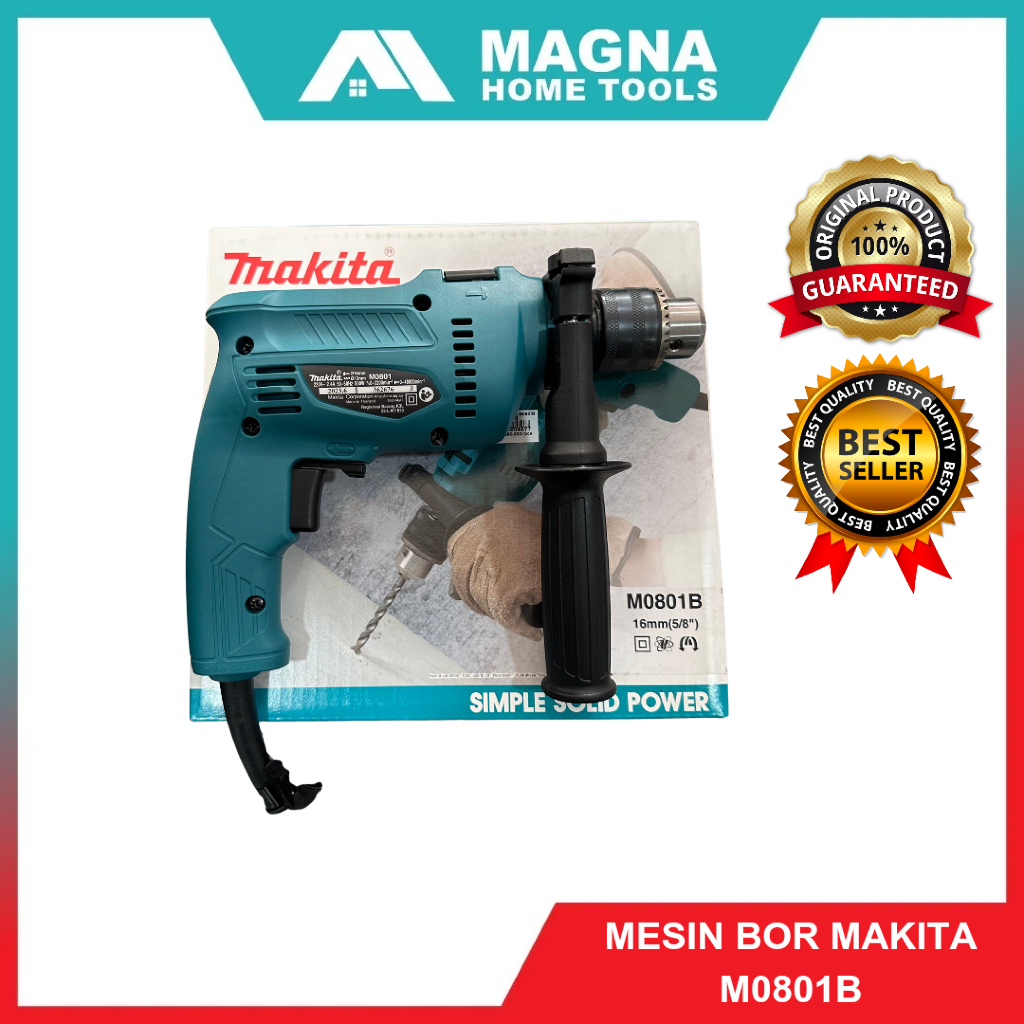 Jual MESIN BOR LISTRIK MAKTEC MAKITA M0801B 10 MM ASLI MT80