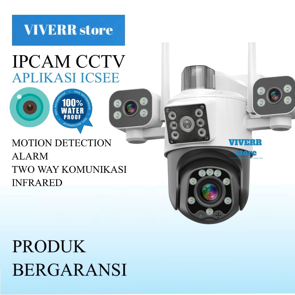 Jual Ipcam kamera cctv wifi ptz Ip aplikasi ICSEE 8 megapixel Tiga ...