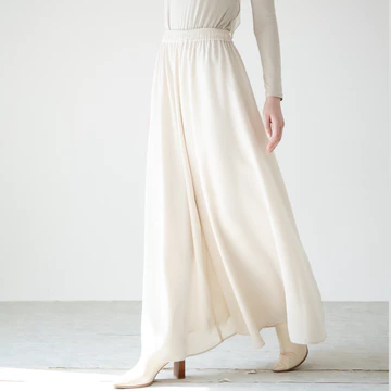 Sahara By Aska Label Celana Kulot Wanita Lebar Pinggang Karet Warna Hitam Offwhite Navy Grey