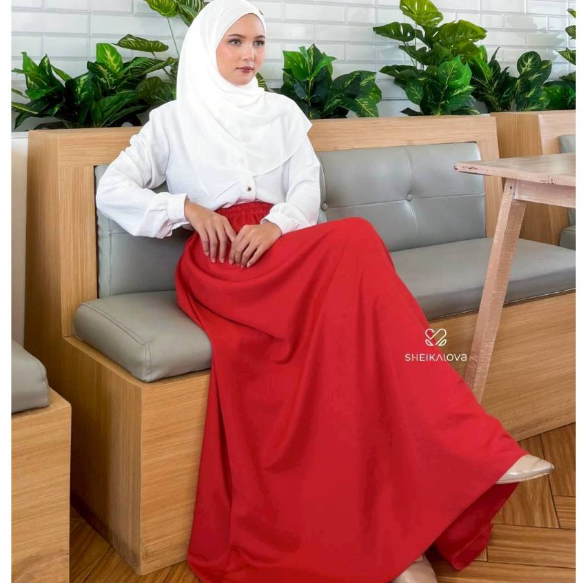 Jual Sheika Hijab - Rok Nindi Panjang || Style Elegan Polos Adem Skirt ...