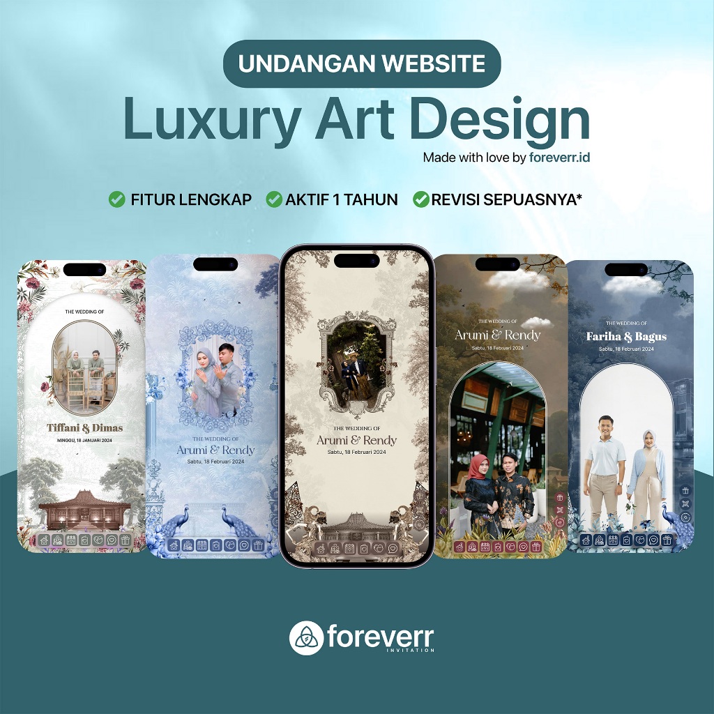 Undangan Pernikahan Digital Website Luxury Art - Undangan Web