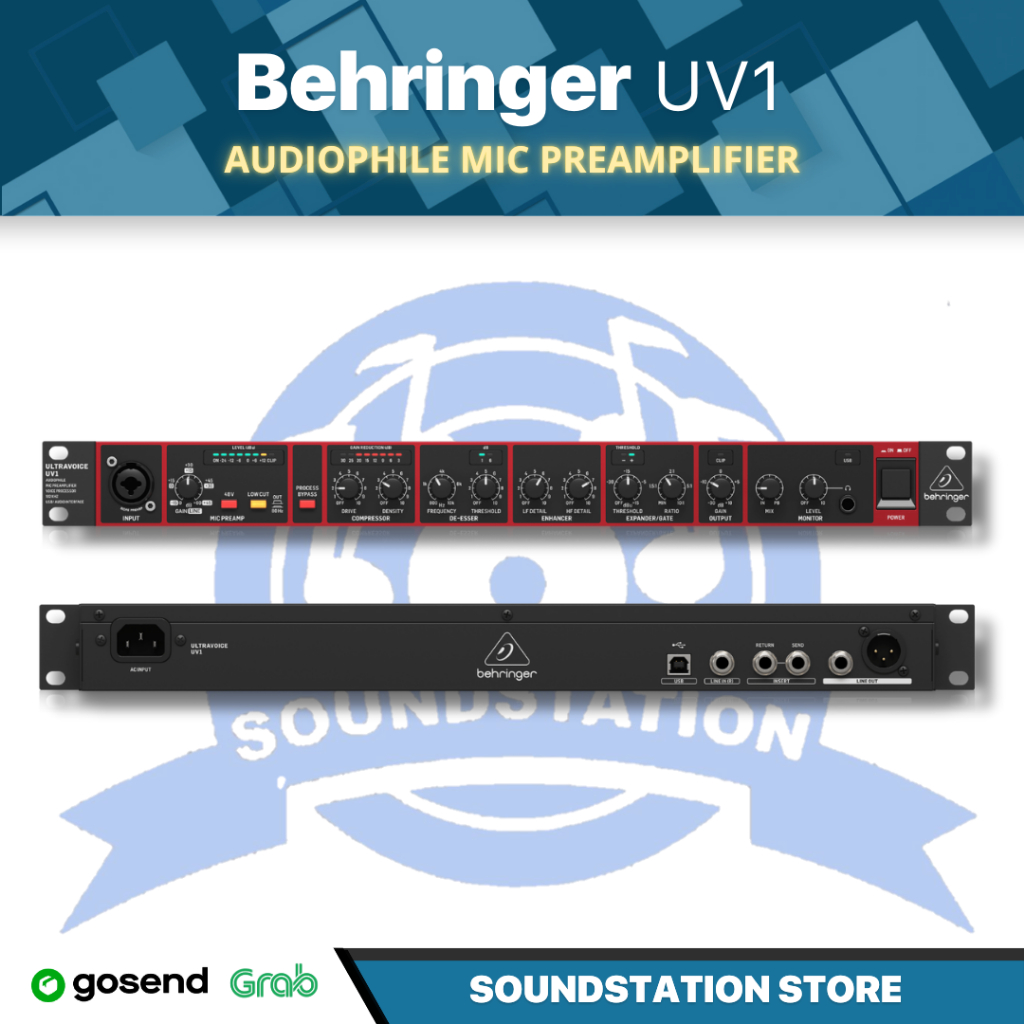 Jual Behringer UV1 Audiophile Mic Preamplifier, Voice Processor and 192 ...