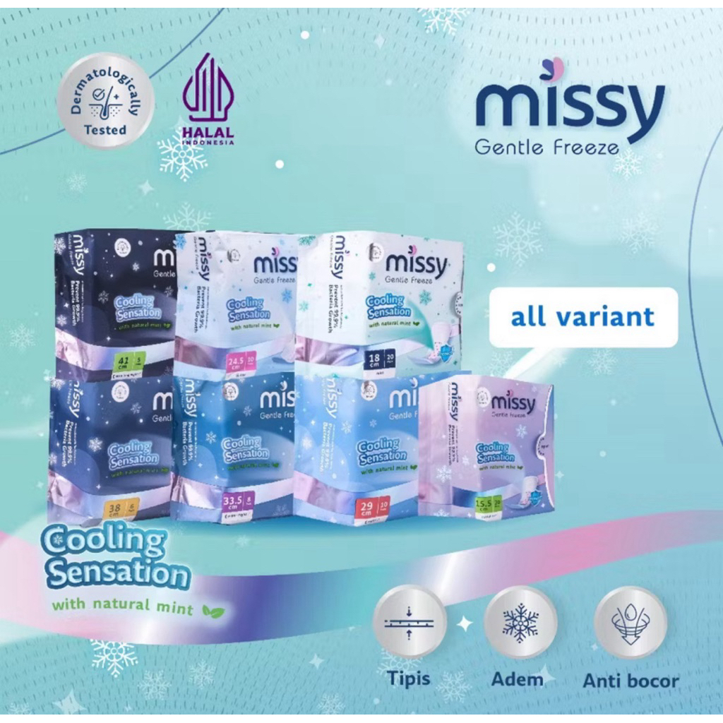 Jual Missy Pembalut & Pantyliner Gentle Freeze Cooling Sensation (Super ...