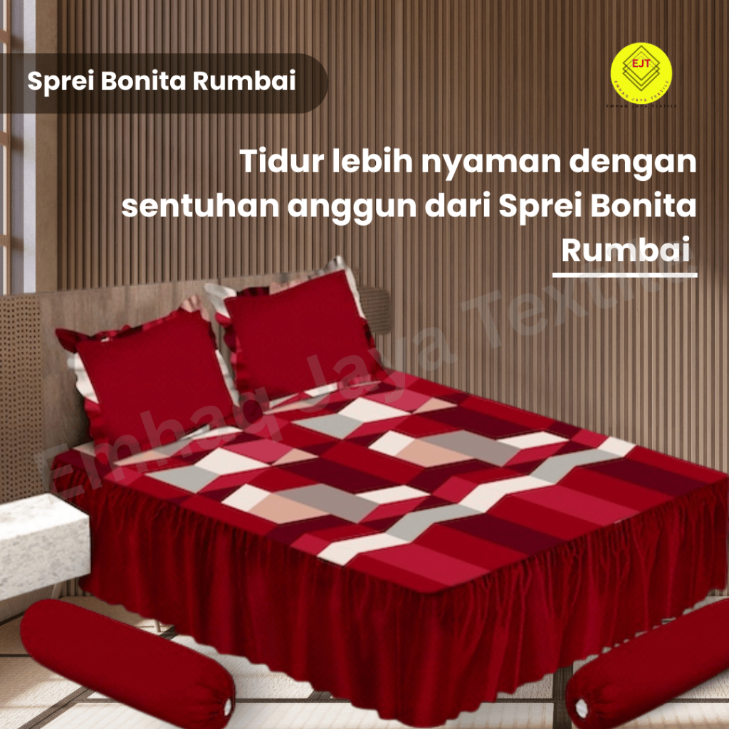 Jual Sprei Bonita Rumbai Motif Ukuran Double (180x200 cm) | Shopee ...