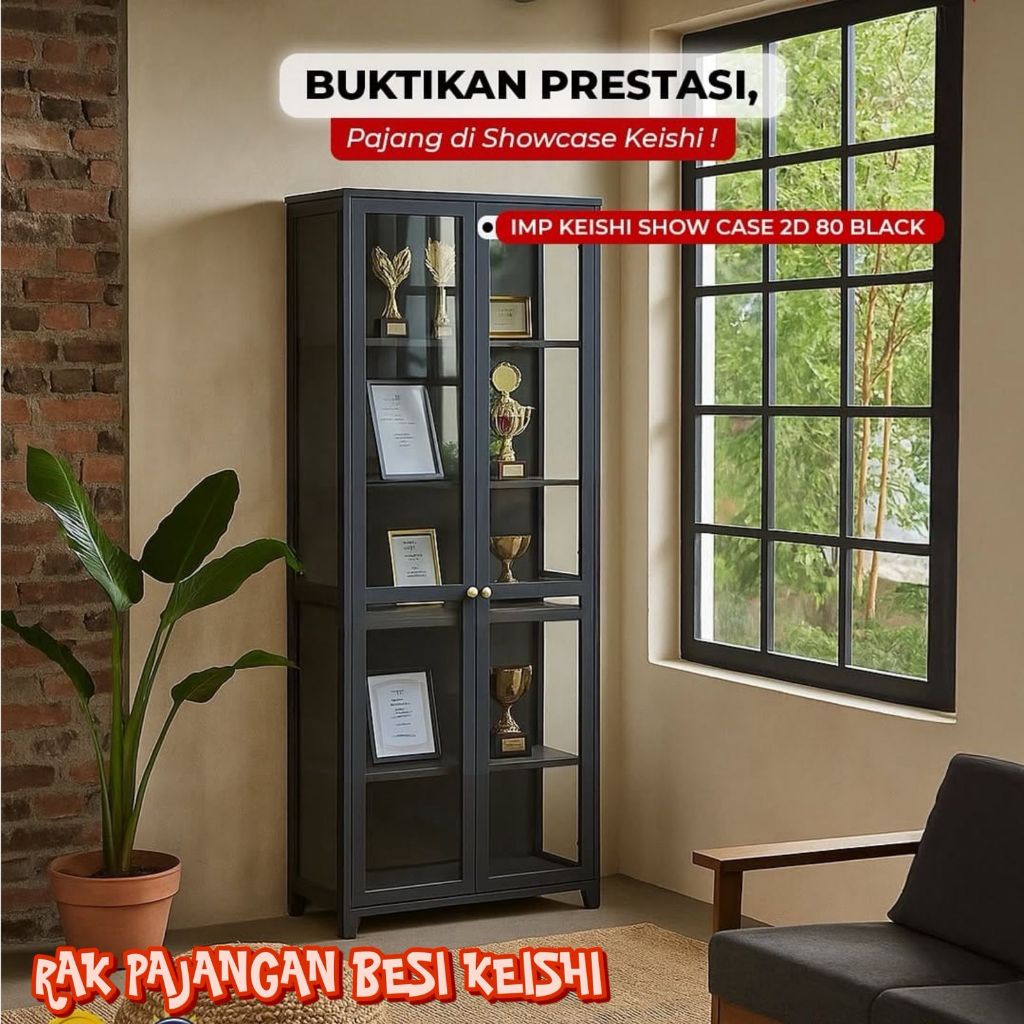 Jual Lemari Pajangan Kaca Besi KEISHI Cabinet Showcase By Importa ...