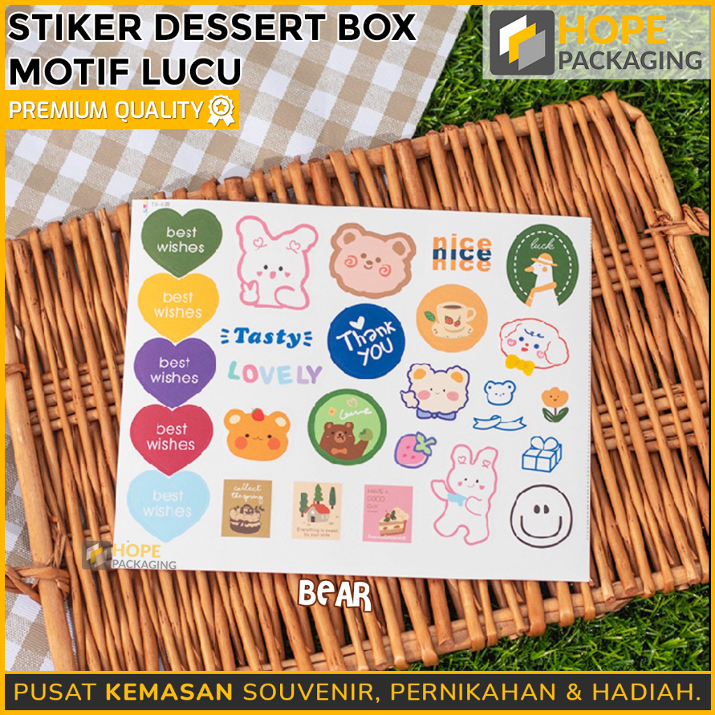 Jual Sticker Box Premium Lucu / Stiker Gift Box / Stiker Botol Minuman ...